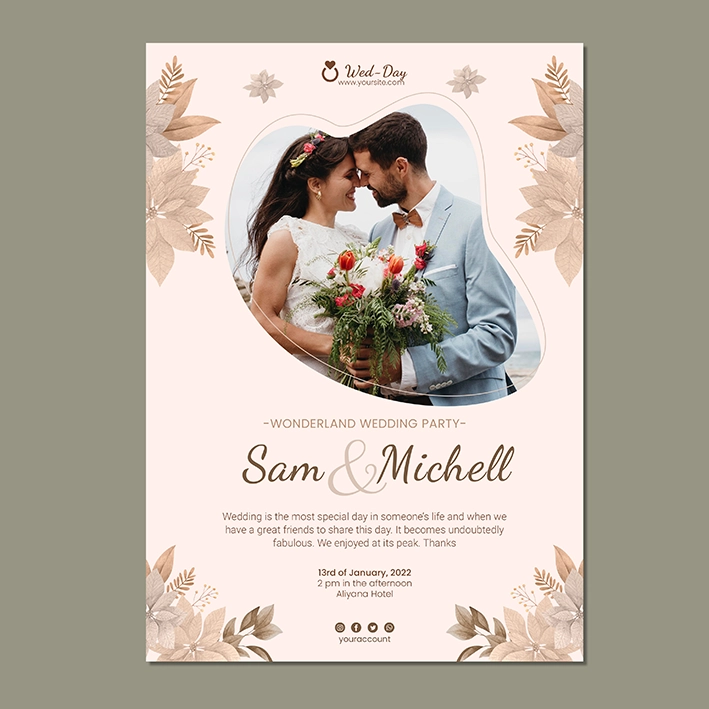 Elegant Frame Wedding Card